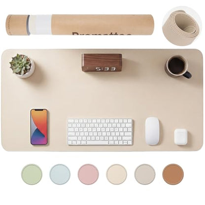 Silicone Desk Mat for Minimal, Creative, Vanity Desk – Reduces Glare, Comfortable Viewing – Writable, Non-Slip, Waterproof, Roll-Up – Food-Grade Platinum-Cured Silicone, Gift Tube（Warm Beige） - color: Warm Beige