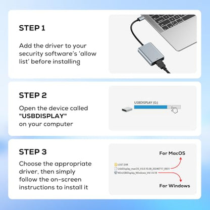 WENTER USB to HDMI Adapter, USB 3.0 HDMI Audio Video Converter Multiple Monitors Display Extender for Laptop Desktop Projector Compatible with Windows 7/8/8.1/10