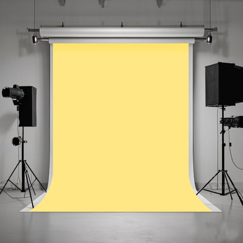 5X7ft Yellow Backdrop Background for Portrait Photography Photo Booth Backdrop for Photoshoot Background - color: Yellow, size: 5x7ft