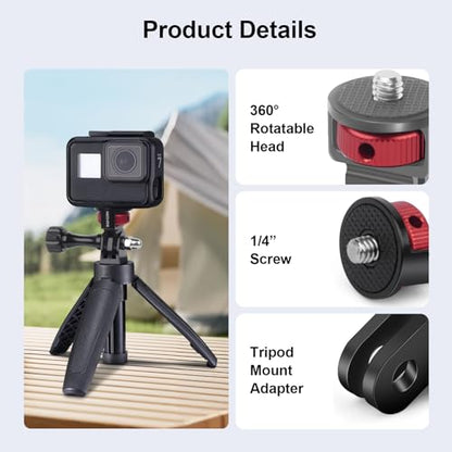 Tripod Mount Adapter Conversion Kit for Insta360 X4 X3/DJI Osmo Pocket 3/Gopro Hero,2pcs 1/4" Camera Mount Adapter for Tripod,Selfie Stick,Stabilizer & Action Gear