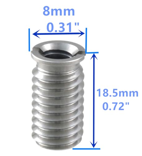 Stainless Steel 1/4"-20 Female to 3/8"-16 Male Convert Screw Adapter (4pcs, 18.5mm) - color: 4pcs, size: 18.5mm