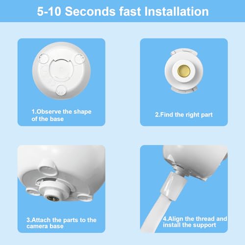 HelloBaby Baby Monitor Mount for HB6550/ Pro/ HB6550Plus/ HB6560/ HB65/ HB6240/ HB6339/ HB6351, 20 Inch Flexible Arm Bracket, Sturdy Camera Holder Attaches to Crib Cot Shelves, No Tools or Wall Damage - size: 20 inch mount