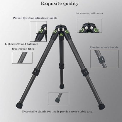 Carbon Fiber Mini Tripod, Desktop Tabletop Stand Compact Mini Tripod for insta360 Insta 360 x5 x4 ONE X3 X X2 RS Go pro Hero 13 12 11 10 9 for DJI OSMO 360 Accessories (Green) - color: Green