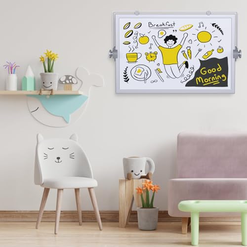 Small Dry Erase White Board, Magnetic Desktop Whiteboard with Stand, Dry Eease Board Mini Easel Double Sided on Table Top with Holder for Kids Drawing, Teacher Instruction - size: 12"W x 7.9"H