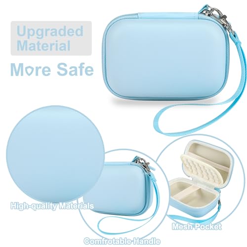 Leayjeen Hard EVA Camera Case Compatible with Canon PowerShot ELPH/IXUS, Kodak Pixpro FZ55/FZ45, Nikon Coolpix, Small Digital Camera, Shockproof Protective Camera Bag with Hand Strap-Blue(Case Only) - color: Blue