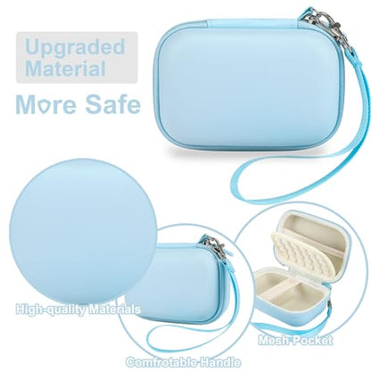 Leayjeen Hard EVA Camera Case Compatible with Canon PowerShot ELPH/IXUS, Kodak Pixpro FZ55/FZ45, Nikon Coolpix, Small Digital Camera, Shockproof Protective Camera Bag with Hand Strap-Blue(Case Only) - color: Blue
