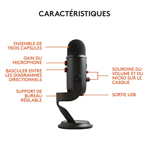 Blue Yeti USB Microphone - Blackout Edition (Renewed)