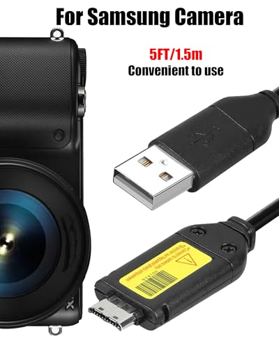5Ft USB Cable Compatible with Samsung Camera Charger SUC-3 SUC-5 SUC-7 Compatible with L200, PL-120,P1000,TL-105,SL-420,TL-100,SH-100,ST-65,SL-201,PL-210,PL-200,TL-205,TL-100,PL-121