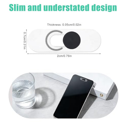 2pcs Cell Phone Front Camera Cover for Android Pixel Galaxy iPad, Centered Single Camera Slide Privacy Protection Web Cam Protector for Computer Laptop Ultra-Thin Webcam Cover (Black)