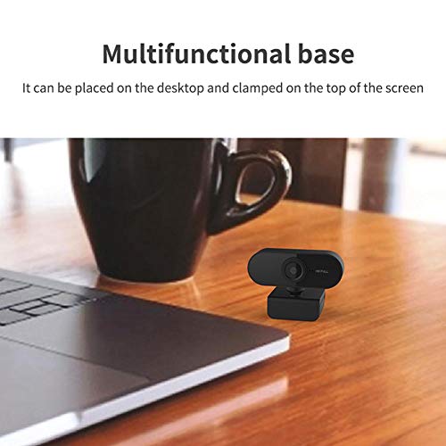 Webcam with Microphone, 1080P Desktop/Laptop Computer Camera, USB Webcam Plug and Play, PC Webcam for Live Streaming, Video Call, Conference, Recording, Online Classes, Game(Black)
