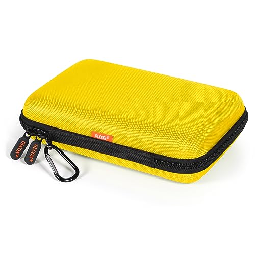Bright Yellow Hard Shell Electronic Organizer Carrying Case - Shockproof Large Storage Case for Hard Drive, Phone, Power Bank, Charger, Earbuds - Zipper Pouch Gadget Bag for Business, Travel - color: Bright Yellow