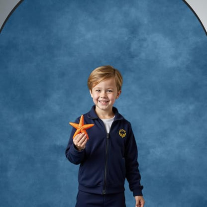 Kate Collapsible Backdrop Pop Up Photo Backdrops Blue Folded Background for Headshot, for Portrait Photography, for Video, 5x6.5ft