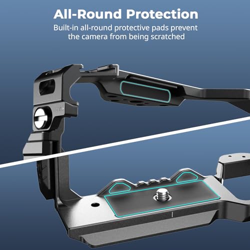 SmallRig HawkLock Quick Release Full Cage for Sony Alpha 7R V/Alpha 7 IV/Alpha 7S III/Alpha 1 / Alpha 7R IV/Alpha 7 V, Built-in Quick Release Plate for Arca, Cold Shoes (Upgraded Version) - style: Normal Cage