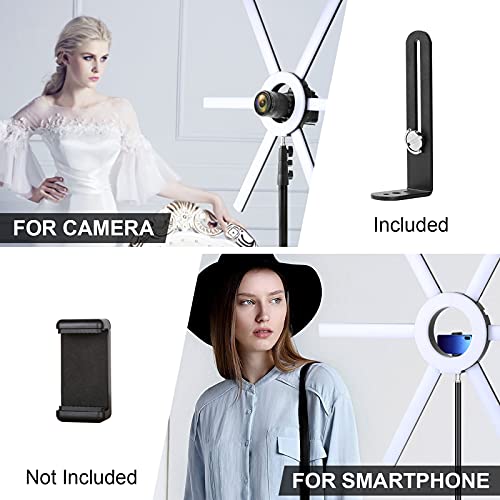GVM Ring Light Kit with Tripod, 90W LED Circle Light with Detachable Light Bars Adjustable 3200K~5600K CRI 97+ Dimmable Bicolor LED Video Light for YouTube/Makeup/Vlogs/Live Streaming