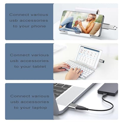 USB C to USB Adapter 3.1 Gen 2, 10Gbps USB to usbc Adapter, USB-c Male to USB 3.0 A Female USB 3.2 Type C OTG Converter for MacBook pro Laptop PC iMac iPad air