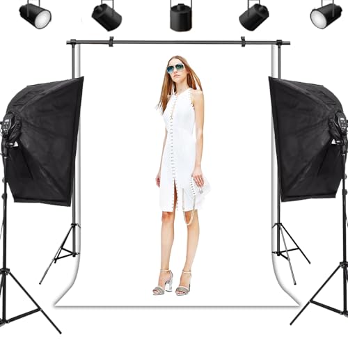 White Photography Backdrop Studio Photography Film & Television Portraiture Interview Programs Product Display Home Videos Parties Exhibition Halls Wedding Backdrops 6x9FT - color: white, size: 6x9FT
