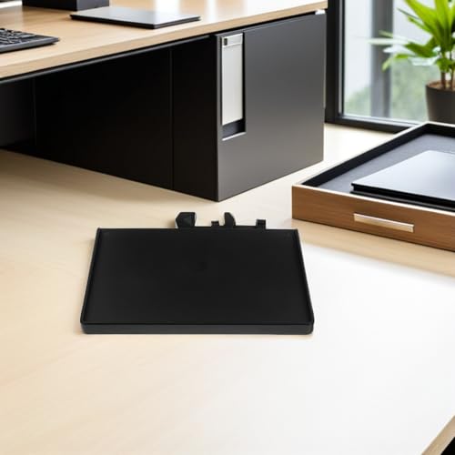 KESYOO Tray for Microphone Stand Clamp for Tubes 25 mm Black Shelf for Sound Card Desktop Organizer for Streaming and Recording Pack 2 Pieces
