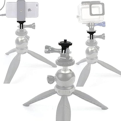 MEETOOT 2pcs Camera Tripod Adapter, 1/4" - 20 Conversion Adapter for Action Camera to 1/4" Screw Adapter Mount Accessories