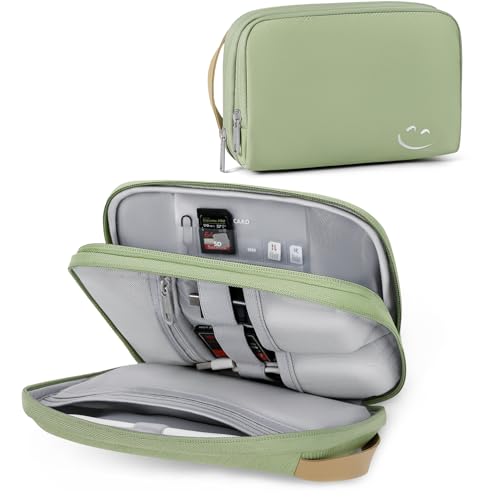 Travelkin Travel Cord Organizer, Electronic Organizer Travel Case, Cable Organizer Bag For Cords,Chargers Phone, Sd Card,Usbs - color: 2-Avocado Green, size: Medium