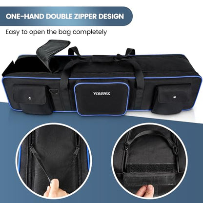 YOREPEK Tripod Carrying Case Bag 50.5", Resistant Light Stand Bag with 2 Removable Padding, Photo Studio Equipment Case for Tripods, Monopods, Speaker Stands, Umbrellas, Gear, Mic Stand, Tent Pole - color: 50.5*9.5*9.5