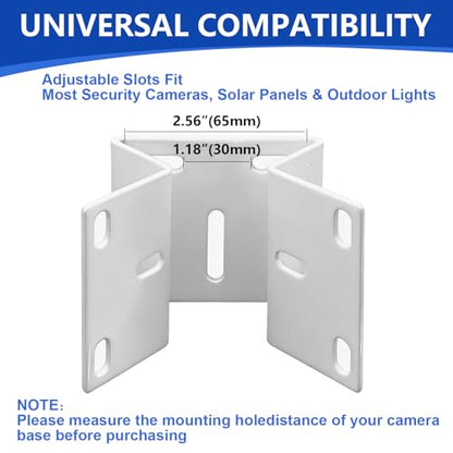 Security Camera Mount Kit, Corner Mount Bracket for Security Cameras, CCTV Surveillance Camera Holder Adapter Compatible with Eufy, Reolink, Tapo and AOSU PTZ Cameras, White (4 Pack) - size: 4 Pack