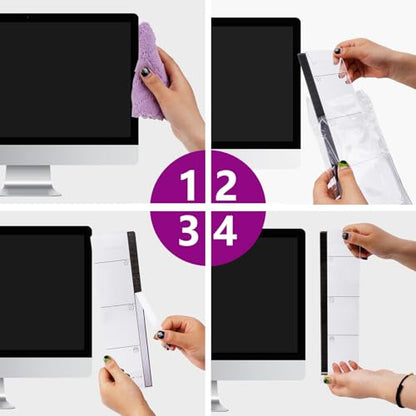 2Pcs Computer Monitor Memo Board with Box Packaging, Home Office Essentials Office Desk Accessories, Multifunction Message Board Note Holder Phone Holder