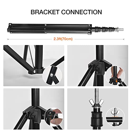 Yesker 10 X 10 ft Photo Video Studio Background Support Stand, Adjustable Heavy Duty Photography Backdrop Support System Kit for Photoshoot Party Video Creator - size: 10*10ft