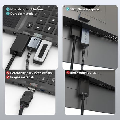 WARRKY 4K DisplayPort to HDMI Cable 10FT[Metal Case, Nylon Cable] One-Way Transmission DP 1.2 Computer to HDMI 1.4 Screen Compatible for Dell, HP, Samsung, PC, Laptop, Projector, TV – Passive - size: 10FT, style: 1 Pack