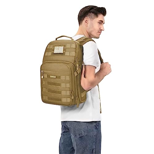 MOSISO Camera Backpack, DSLR/SLR/Mirrorless Tactical Camera Bag Case with Laptop Compartment Compatible with Canon/Nikon/Sony, Khaki - color: Khaki