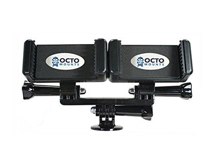 OCTO MOUNT Dual Device Hand-Held Stabilizer for Cell Phone or GoPro Camera. Compatible with iPhones, Samsung Galaxy, HTC, etc.