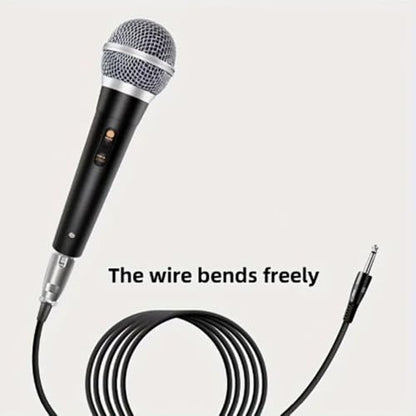 Handheld Wired Microphone – Dynamic Vocal Mic with 3m Cable and ON/Off Switch, Perfect for Speakers, Karaoke, Home Live Streaming, and Meetings