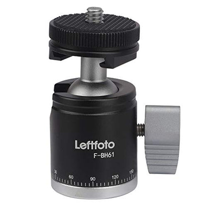 Camera Tripod Mini Ball Head Adapter 360 Degree Rotatable Pan 90°Tilt with Cold Shoe Mount with 1/4" Screw for DSLR Cameras Cell Phone Tripods Monopods Camcorder Light Stand Speedlight Quick Release