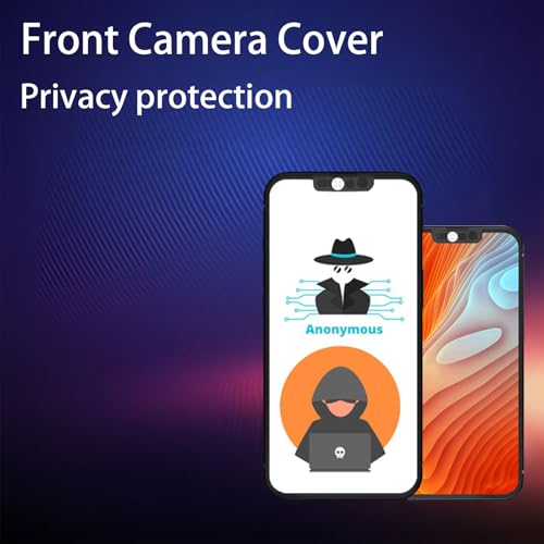 Webcam Cover,Front Camera Cover Compatible for iPhone 13/13 Mini/13 Pro/13 Pro Max,Protect Privacy and Security,Not Affect Face ID, 2 Pack-Silver - color: Silver