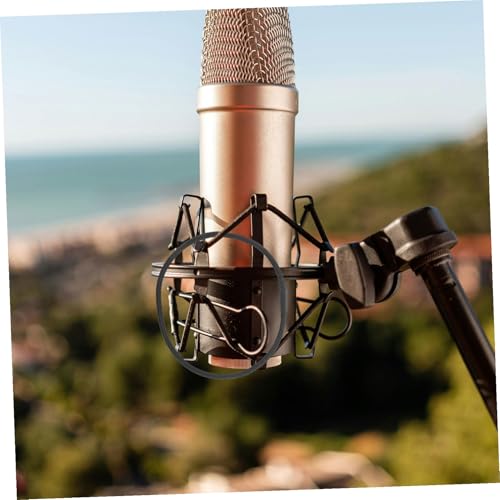 PRETYZOOM 10pcs Microphone Clamp Holder Rubber Elastic Bands Shockproof Mount for Condenser Mic Desk Stand - size: 11.50X11.50X0.50CM