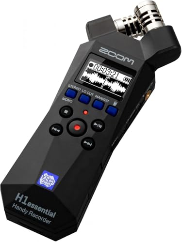 Zoom H1essential 2-Track 32-Bit Float Portable Audio Recorder Bundle with APH-1e with Hairy Windscreen, Padded Shell Case, AC Adapter, & USB C-Cable - style: H1e + Accessory Pack