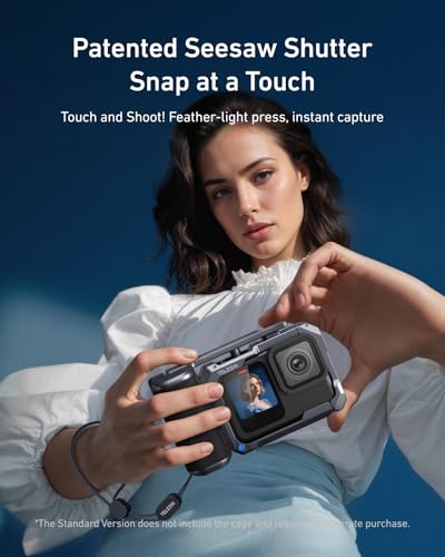 TELESIN Street Grip Kit for Hero 9-13 | with Metal Rabbit Cage | Camera Grip Holder with Seesaw Design | Aluminum Alloy Metal Shell | Backup TF Card Slot | Quick Battery Access | Vlog Grip Holder