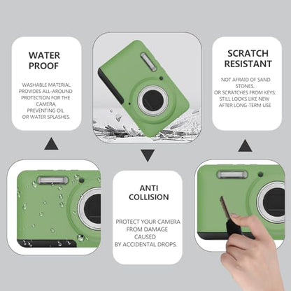 Case for Kodak PIXPRO FZ55,FZ55 accessories,Soft Silicone Protective Case,Comes with 2 Screen Protectors and 1 Wrist Strap - Matcha green - color: Matcha green