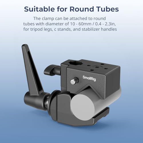 SMALLRIG Super Clamp Kit, Heavy Duty Max Load 33lb /15kg, with a 1/4"-20 & a 3/8"-16 Top Screw on a 5/8" Stud, for Photography Studio Video Camera Lighting, for Round Pipe and Flat Surface (Pack of 4) - size: 1 (Pack of 4)