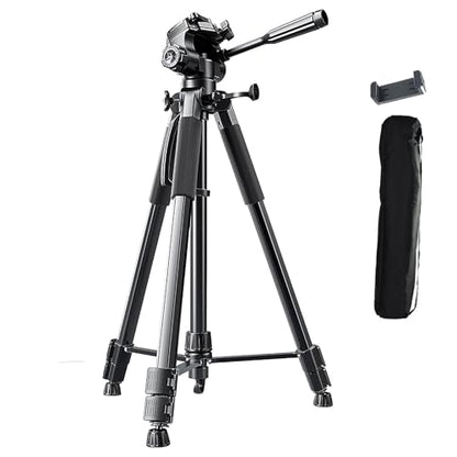68” Professional Tripod Stand,Tripod for Camera & Cell Phone with Carry Bag and Phone Holder,Sturdy & Stable,Max Load 11Lb(Black),Compatible with Canon Nikon,Smartphone