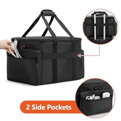 Trunab DJ Cable File Bag with Adjustable Dividers, 15.6'' Laptop Sleeve, Travel Musicians Gig Organizer Bag for DJ Gear, Music equipment and Accessories