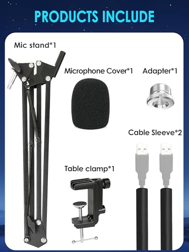 SoloCast 2 Boom Arm - Upgraded SoloCast 2 Mic Arm With SoloCast 2 Pop fifter Compatible with HyperX SoloCast 2 Microphone by YOUSHARES - color: Boom arm for SoloCast 2