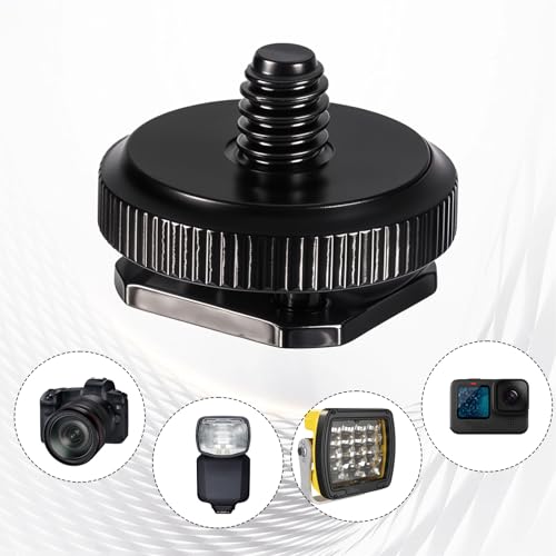 4 Pcs 1/4 Inch Camera Adapter Screws, Compatible with Versatile Flash Hot Shoe Mounts for DSLR Camera Rigs, Tripods, Mounting Accessories