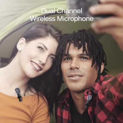 Professional Wireless Lavalier Lapel Microphone for iPhone, iPad, Mini Video Recording Mic for Interview Video Podcast Vlog YouTube & Livestream, Noise Reduction, Plug & Play ，2 Pack (Lightning Port) - style: Lightning Port