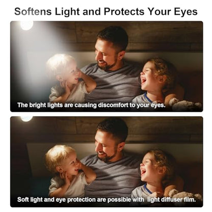 Selens 3Pcs Adhesive Light Diffuser 7.9X 11.82 inches Light Dimming Film for LED Lights - color: 3Pcs