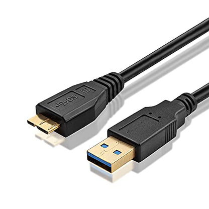 USB 3.0 Interface Cable, A to Micro B Compatible With Canon EOS-1D X Mark II, 7D II, 5DS, 5DS R, EOS 5D IV DSLR, Nikon D5 D850 D810A D810 D500, FujiFilm GFX 50S, X-T2 Camera (10-Feet) - size: 10-Feet
