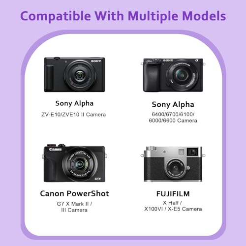 XANAD Hard Case for Sony a6400/a6700/a6100/a6000/a5000/a5100/ZV-E10/ZVE10 II or Fujifilm X100VI / X100V Digital Camera (Purple) - color: Purple
