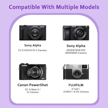 XANAD Hard Case for Sony a6400/a6700/a6100/a6000/a5000/a5100/ZV-E10/ZVE10 II or Fujifilm X100VI / X100V Digital Camera (Purple) - color: Purple