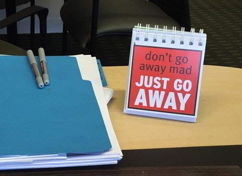 Trainers Warehouse Deskmate - Desk Accessories, Desk Signs, Funny Office Gifts | 24 Signs to Discourage (or Invite) Distractions in an Open Office or WFH Setting, 4.25 x 1 x 0.39 inches - size: DeskMate