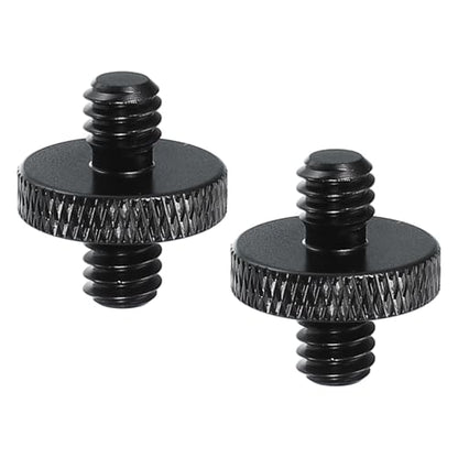 PATIKIL Tripod Screw Adapter 1/4" Male to 1/4" Male, 2 Pcs Tripod Nut Connectors Camera Mount Screw Camera Double Head Converter for Microphone Holder Magic Arms Accessories, 18 mm - size: 1/4" Male to 1/4" Male,18 mm