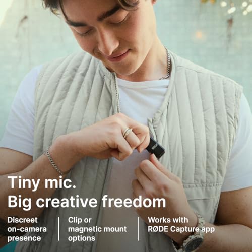 RØDE Wireless Micro - Compact Wireless Microphone, Two Mics with Charge Case for Smartphone Content Creation - USB-C, Black | Ultra-Compact Smartphone Wireless Kit: 2 Clip-on Transmitters, USB-C Receiver, Pocket Charge Case-Up to 21 Hr - color: Black
